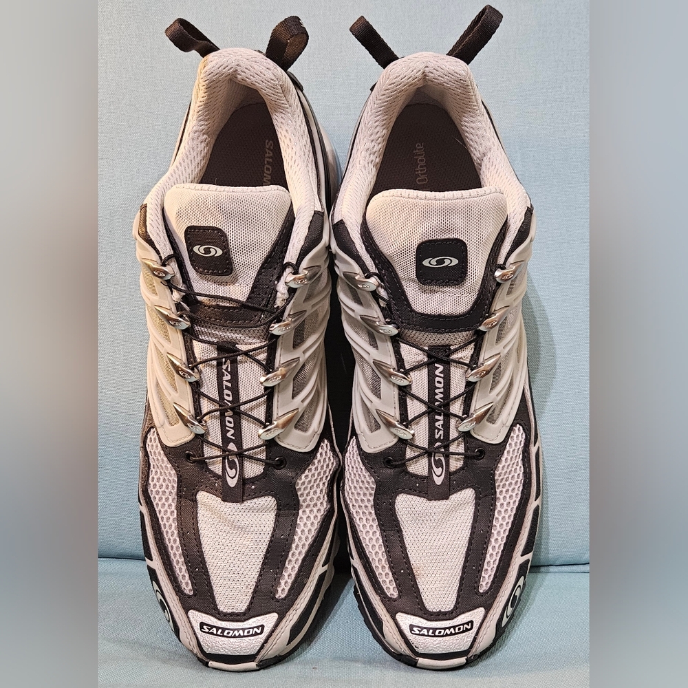 Salomon Men's White and Black Running Shoes